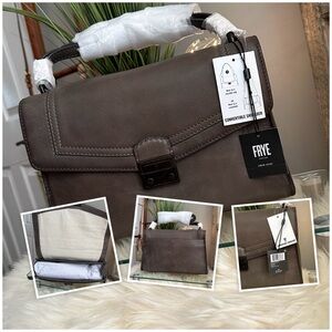 FRYE Alex Flap Convertible Shoulder Bag in Shadow Leather, BNWT and Uncarried